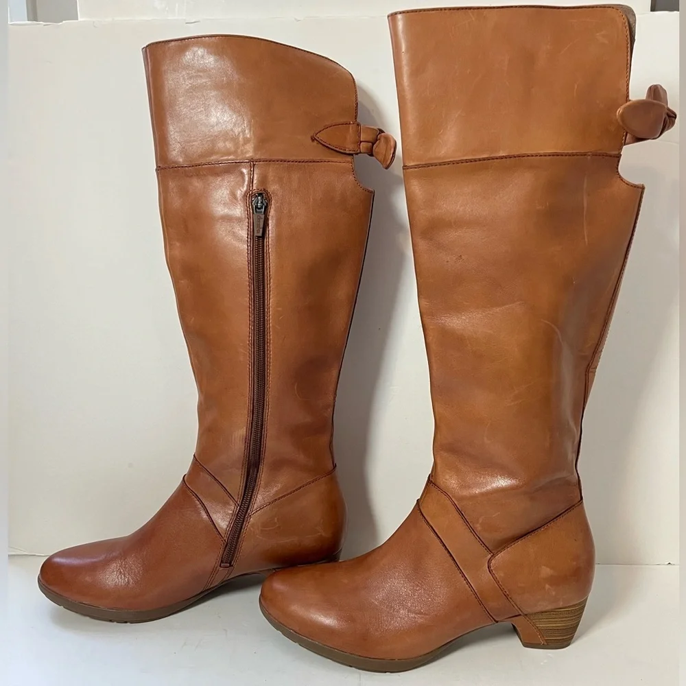 Dansko Dori Tan Leather Knee High Boots Women Size 39